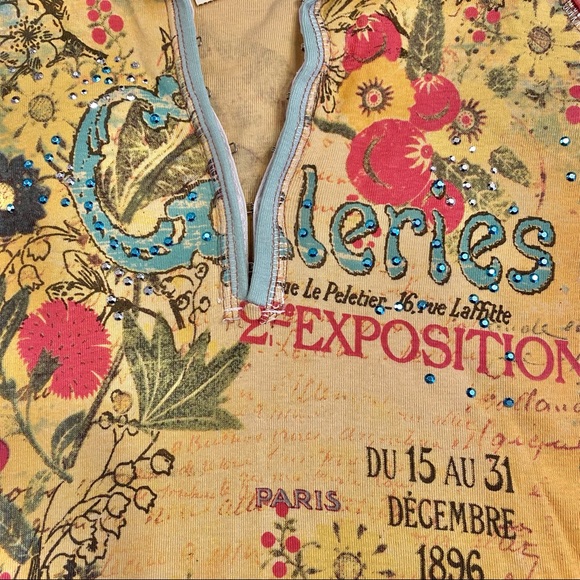 NWT! Skinny Minnie vintage top with sweater type collar - Picture 6 of 13